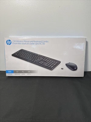 HP - 230 Full-size Wireless Keyboard and Mouse Bundle - Black - NEW - Image 1 of 4