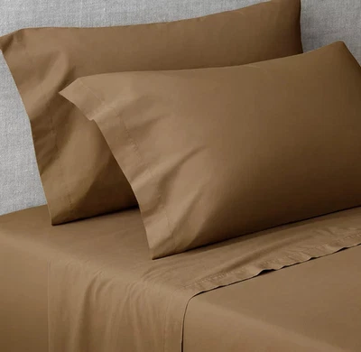 Juego de sábanas King de algodón cepillado teñido ropa italiana herrajes de restauración Foto 1 de 4