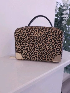 Michael Kors Estelle Bag Small Trunk Crossbody Shoulder Leopard Print calf Hair - Picture 1 of 16