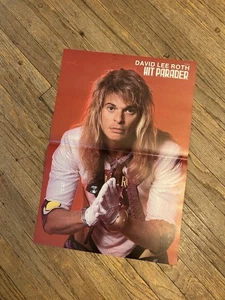 vtg 80s DAVID LEE ROTH MAGAZINE CENTERFOLD POSTER Eat Em & Smile Solo Band Pinup - Picture 1 of 3