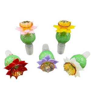 14mm X 18mm Peyote Flower Bowl Piece Slide Pick Your Color & Size - Picture 1 of 16