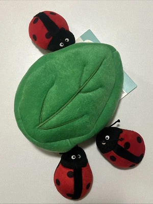 *NEW* Zippy Paws Ladybugs in Leaf Burrow Toy For Dogs - Image 1 of 2