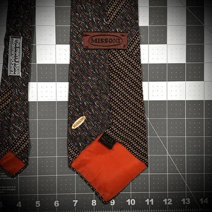 Missoni For Bloomingdale’s Wool Silk Blend Rope Motif Men’s Designer Wide Tie - Picture 1 of 2