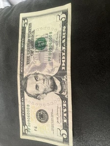 $5 FR Five Dollar Bill  - 6 of a Kind + Trinary . 2017A. PF 00906000 B. - Picture 1 of 6