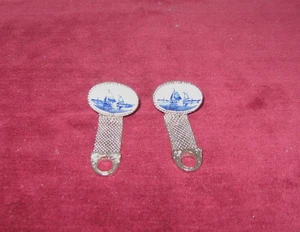 Vintage Silver Tone Cuff Links Sailing Boating Theme - Picture 1 of 3