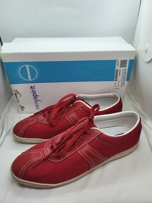 Zapatos informales Easy Spirit para mujer de cuero rojo con cordones para caminar talla 11 N Foto 1 de 4