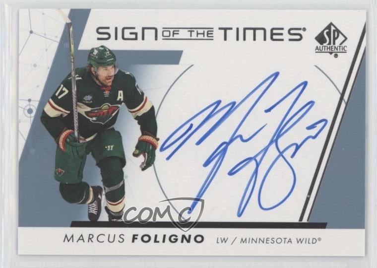 2022-23 SP Authentic Sign of the Times Marcus Foligno #SOTT-MF Auto - Image 1 of 2