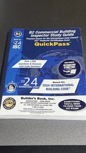 B2 Commercial Building Inspector QuickPass Study Guide Based On 2024 IBC - Picture 1 of 4