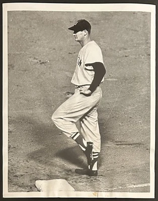 1956 Photo Type 1-Boston Red Sox Ted Williams At First vs Kansas City Athletics - Image 1 of 2