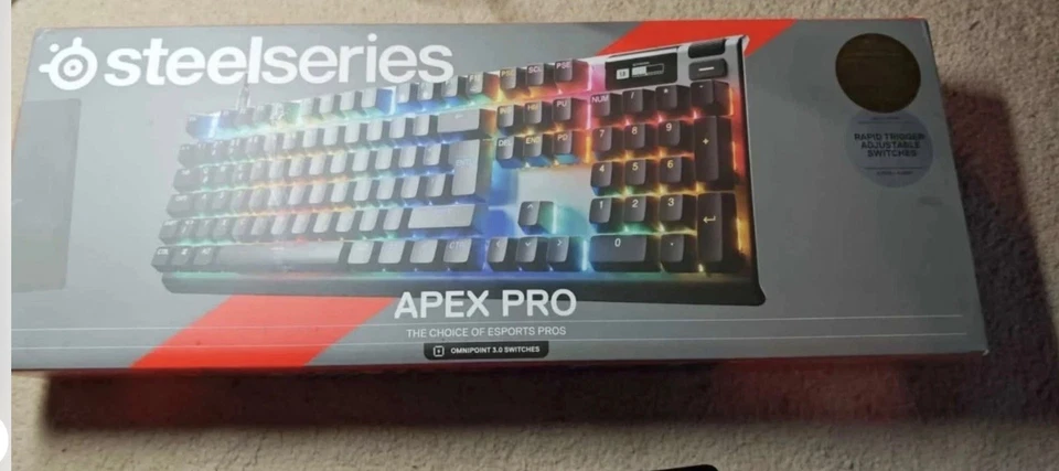 Steelseries Apex Pro Gen 3 Gaming Keyboard Rgb Aluminium Adjustable Mechanical - Image 1 of 3