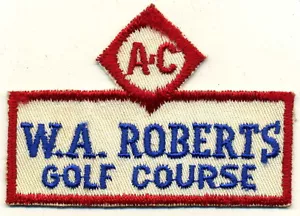 Vintage W.A. Parche para campo de golf Roberts 3,5" x 2,5" - Imagen 1 de 1