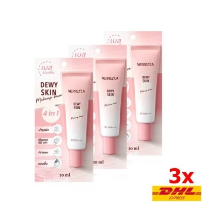 3x Merrezca dewy skin makeup base SPF 50/PA+++ foundation primer cosmetic 20ml - Image 1 of 4