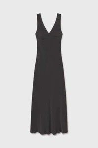 The Silk Laundry Stella Dress Black Ash Large - Picture 1 of 5