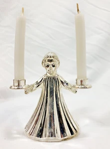Angel Lights Silverplated Candel Holder Christmas Decoration Made in Italy Nice - Picture 1 of 7