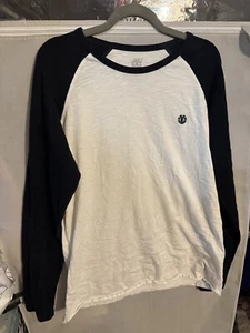 Vintage Element Baseball Longsleeve XL T Shirt White and Black  - Picture 1 of 5