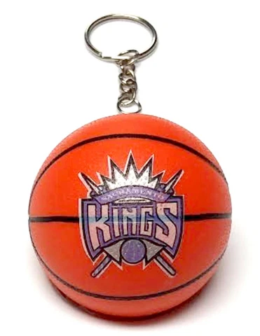 SACRAMENTO KINGS KEYCHAIN NBA MINI 2" ROUND BASKETBALL RETIRED 2015 DECORATION Cover