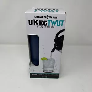 Growler Werks uKeg Twist Seltzer maker Midnight Blue 24 oz New In Box - Picture 1 of 5