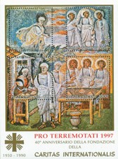 FOGLIETTO CARITAS SOVRASTAMPATO