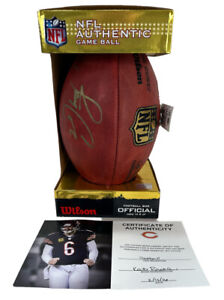 Jay Cutler Signed Football Chicago Bears Wilson Authentic Game Ball with COA NEW