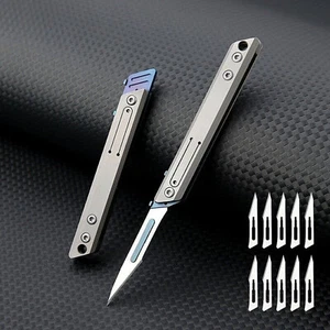 Titan Allzweckmesser Skalpell Klinge Tasche Outdoor Camping Messer Schlüsselanhänger EDC - Bild 1 von 11