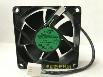 1 PCS ADDA  Fan AD0712UX-A7BGL DC12V 0.30A  7025  7CM 4 Pin cooling fan - Image 1 of 3