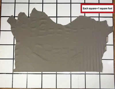 Gray  Upholstery Leather Cow Side, 26.95  Square Feet, Beautiful 4 oz. Hide. - Image 1 of 4