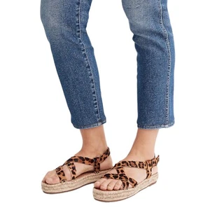 Madewell Malia Espadrille Sandalen Leopard Kalbshaar braun Damengröße 7,5 - Bild 1 von 13