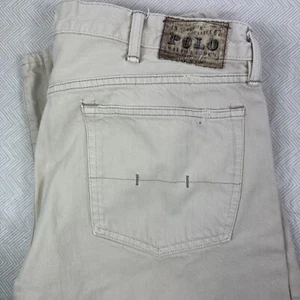 Polo Ralph Lauren Pants Classic 867 5 Pocket Men's 38x32 Tan 5 Pocket Jean - Picture 1 of 16