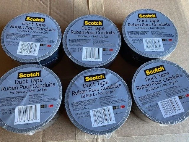 (6 ROLLS) SCOTCH DUCT TAPE JET BLACK. 1.88 IN X 20 YD - Image 1 of 1
