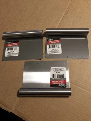 3X Stainless-Steel Bench Scraper/Chopper/With Ruler Must Have In Your Kitchen - Image 1 of 4