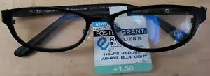 Foster Grant Black +1.50 Reading Glasses VALERIE BLK 52/16-135 *Chs Diopter* - Picture 1 of 1