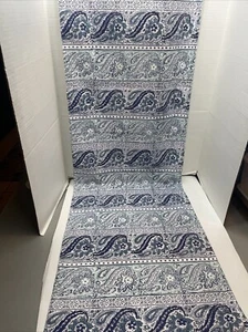 Pottery Barn Blue & White Paisley Floral Table Runner 18”x108” 100% Cotton - Picture 1 of 15