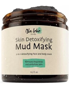 OLA LOKO SKIN DETOXIFYING MUD MASK FOR FACE BODY 250ml BOXED CRUELTY FREE VEGAN - Picture 1 of 7