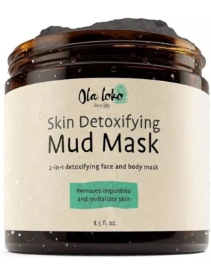 OLA LOKO SKIN DETOXIFYING MUD MASK FOR FACE BODY 250ml BOXED CRUELTY FREE VEGAN - Image 1 of 4