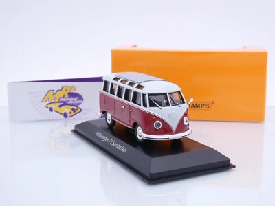 Maxichamps 940052301 # Volkswagen VW T1 Samba Bus Baujahr 1963 " grau-rot " 1:43 - Bild 1 von 4