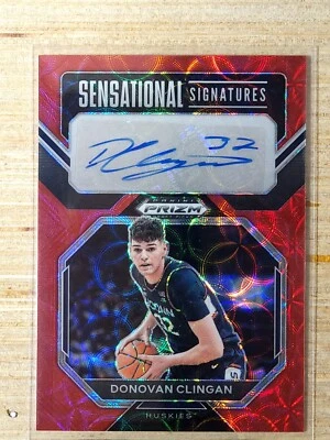 2023 Panini Prizm Draft Picks - Sensational Signatures #SS-DVC Donovan Clingan - Image 1 of 2