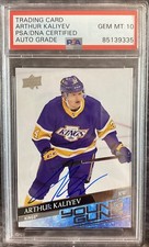 2020-21 Upper Deck Young Guns Arthur Kaliyev RC #701 PSA GEM 10 Auto