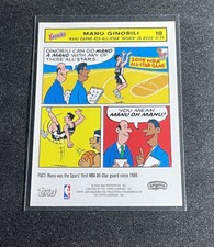 Manu Ginobili 2005-06 Topps Bazooka Comic Magnet SP (Look/Read) & Sean May
