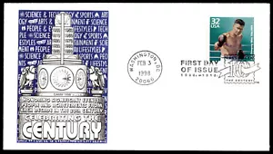1998 Jack Dempsey Title FDC Celebrating the Century Blue GAMM Cachet - Picture 1 of 2