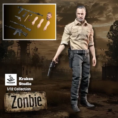 Kraken The Walking Dead 1/12 Zombie Killer Rick Grimes Action Figure In Stock - Image 1 of 4