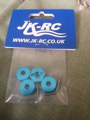 Jk RC 12mm Blue Anodised Aluminium Hex Adaptor With Axle Pins - Image 1 of 2