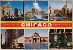 VINTAGE UNUSED 1950'S CHICAGO 33 FLEXI DISC RECORD MUSICAL POSTCARD CO 9" x 6" - Picture 1 of 3