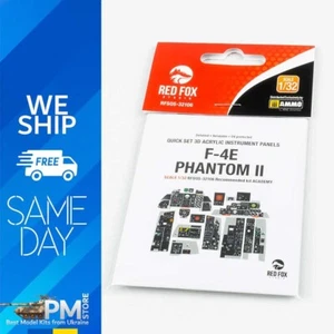 Red Fox QS-32106 1/32 F-4E Phantom II 3D Acrylic Instrument Panel Set Academy - Picture 1 of 8