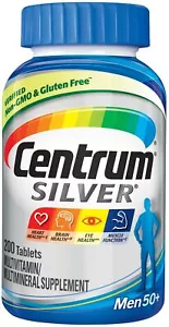 275 Tabs Centrum Silver Uomo 50+ Integratore Multiminerale Multivitaminico Vitamina D3. - Foto 1 di 8