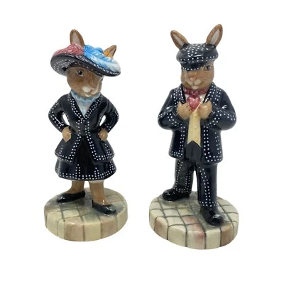 BUNNYKINS Pearly King Pearly Queen DB411 DB412  Royal Doulton 2007 RARE - Image 1 of 4