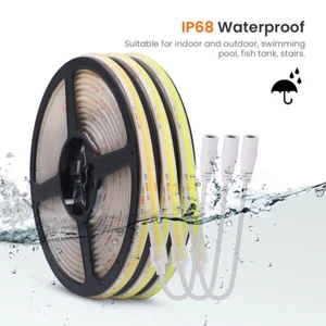 DC12V/24V COB LED Strip Lights Waterproof IP68 Tape Rope Cabinet Kitchen Light - Picture 1 of 15