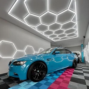 Hexagon Garage Lights LED  Honeycomb Light with Border 6500K for Garage Gym - Picture 1 of 8