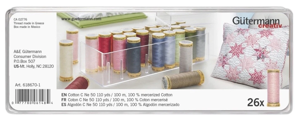 Gutermann Cotton Premium Thread Set - 26 Spools- (Pack of 1) - Image 1 of 1