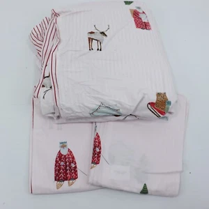 John Lewis Santa on Skis Duvet Cover Set King - Picture 1 of 7