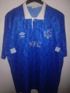 EVERTON 1988-1991 NEC camiseta shirt trikot maillot maglia - Picture 1 of 5